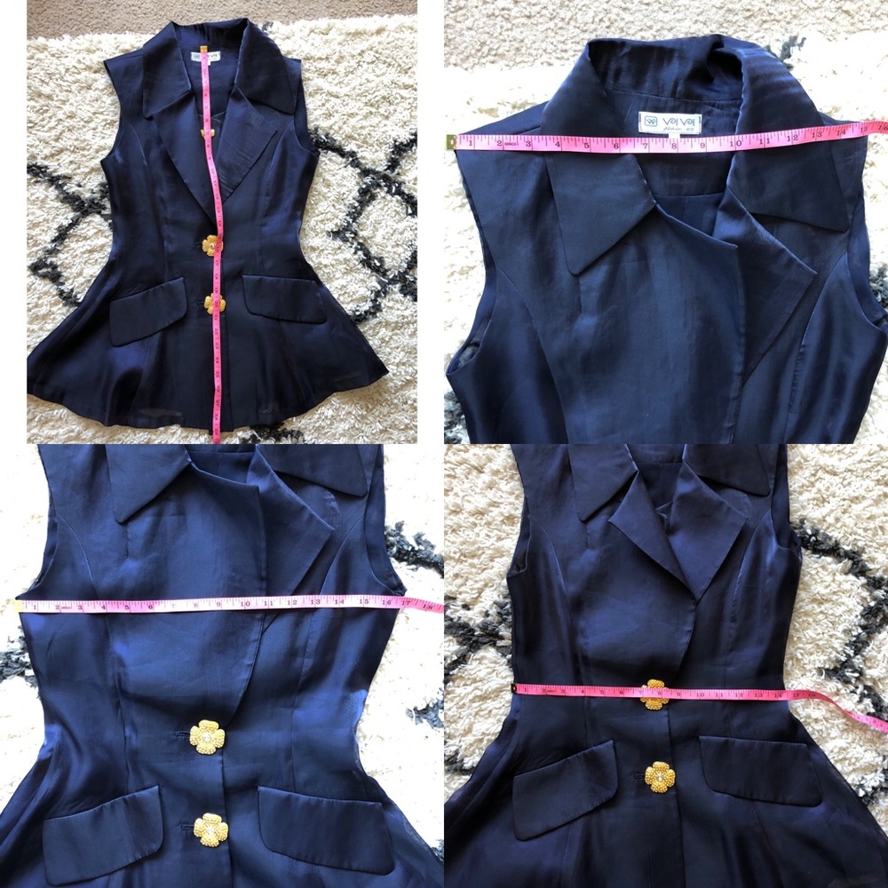 Vintage 90’s vest with ruffle bottom - Picture 3 of 4